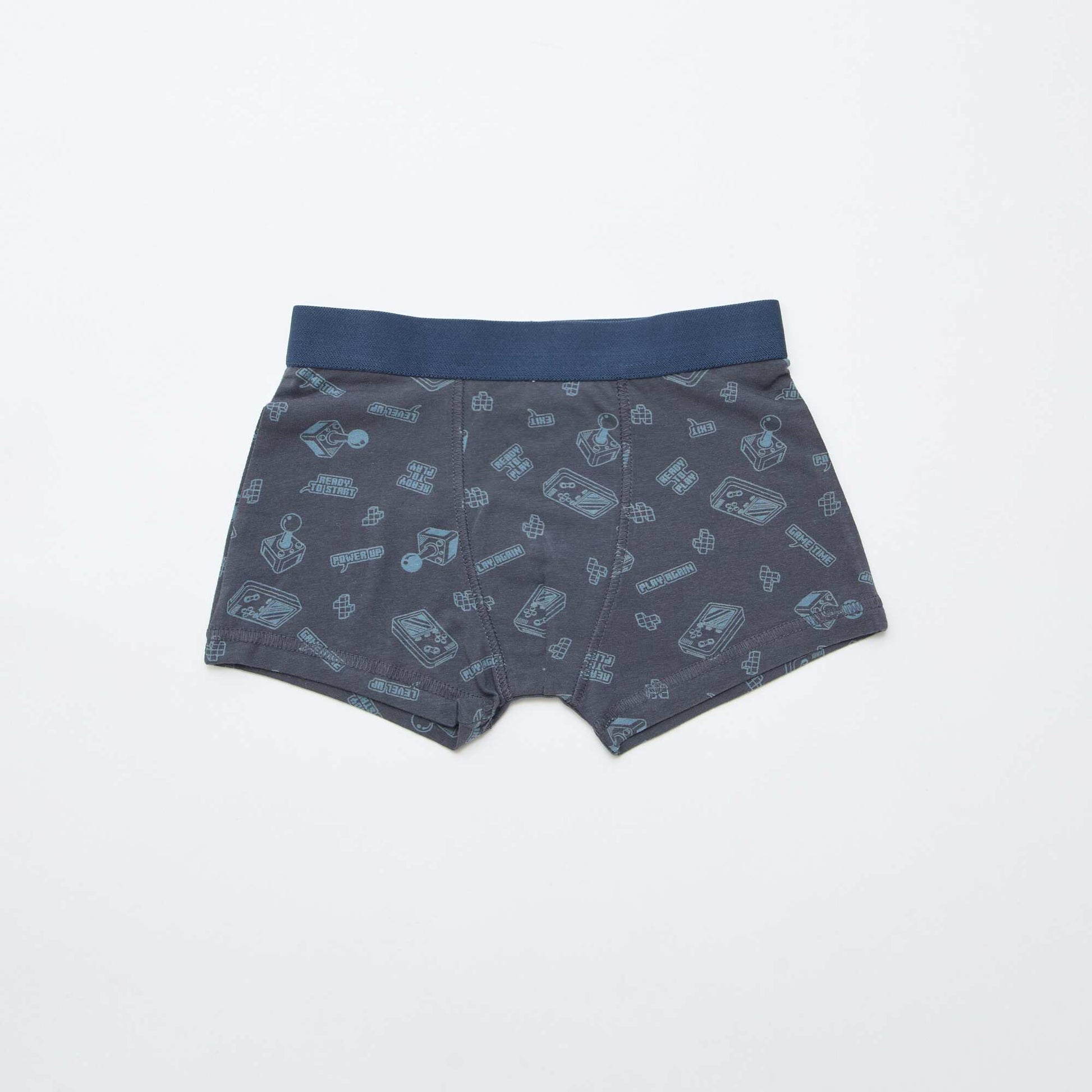 Lot de 5 boxers unis unis et imprimés GRIS