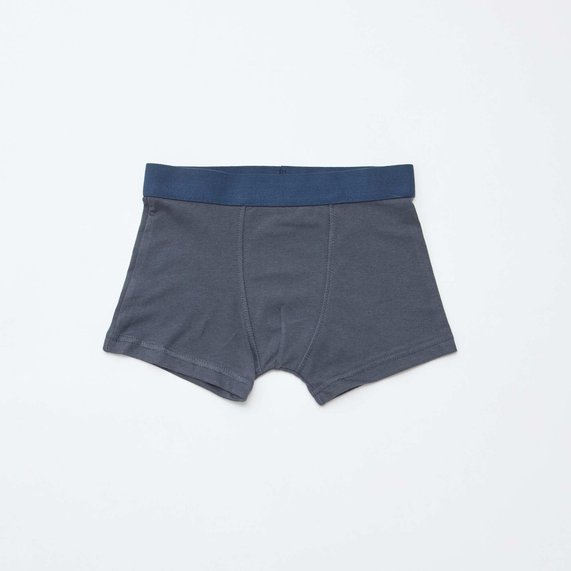 Lot de 5 boxers unis unis et imprimés GRIS
