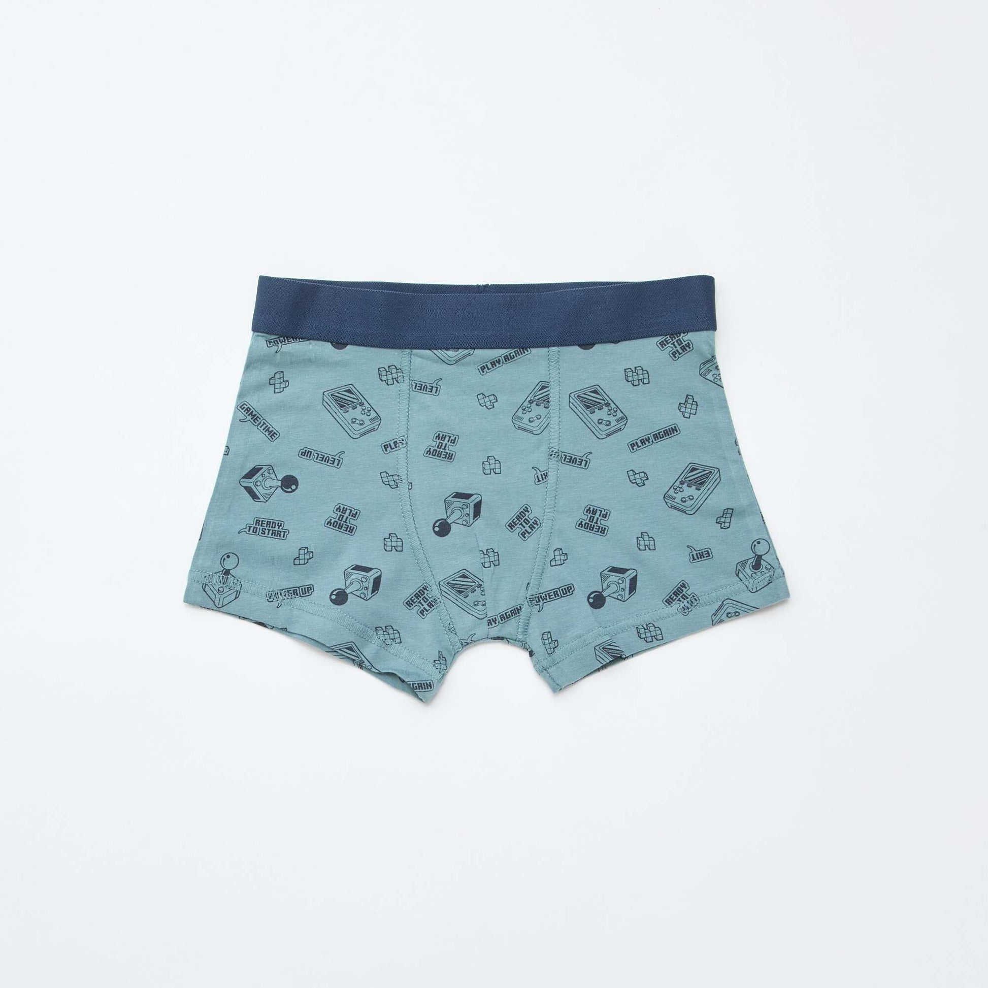 Lot de 5 boxers unis unis et imprimés GRIS