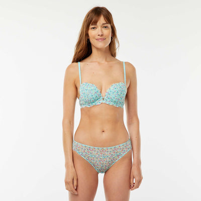 Culotte en dentelle imprimé tricolore BLEU