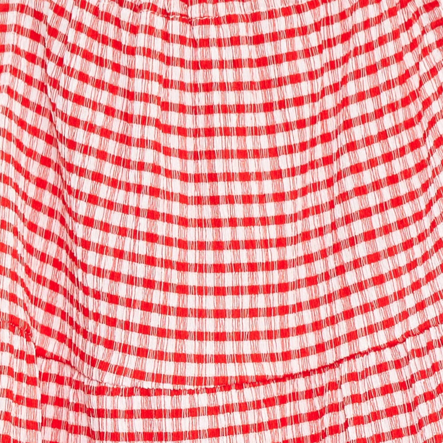 Robe vichy évasée ROUGE