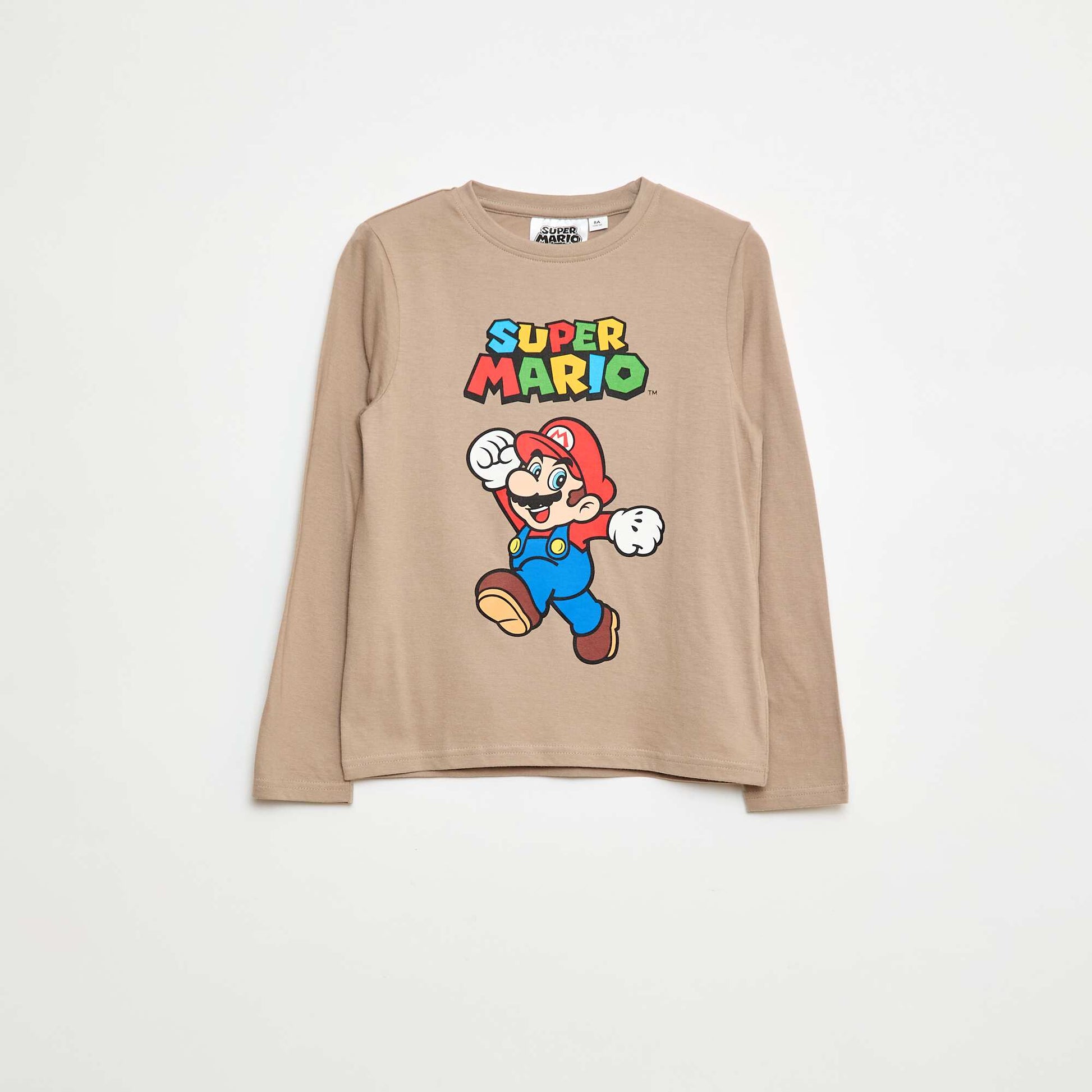T-shirt imprimé 'Mario' GRIS LUNE