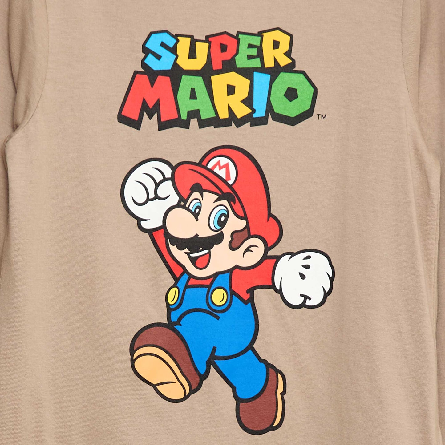 T-shirt imprimé 'Mario' GRIS LUNE