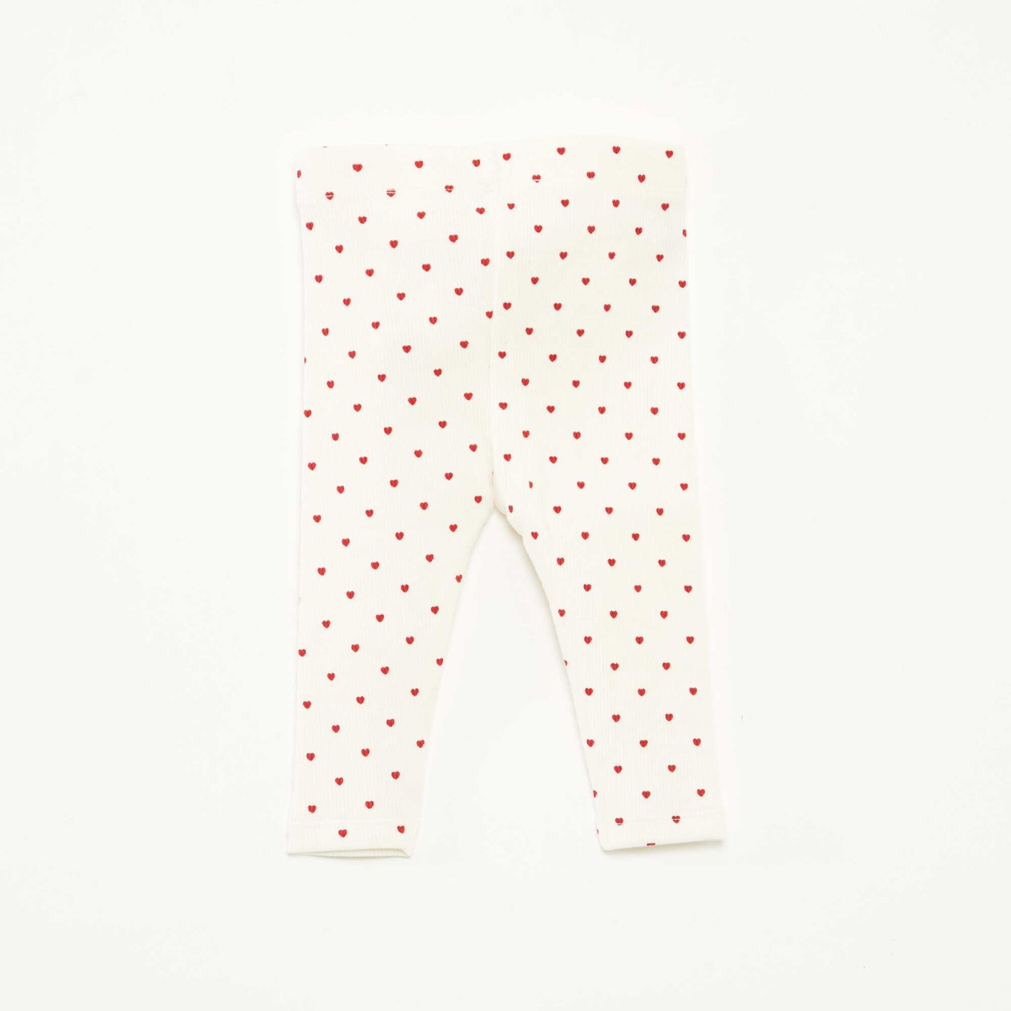 Leggings long côtelé à motif BLANC