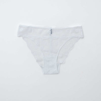 Culotte en dentelle ajourée fleurie BLANC