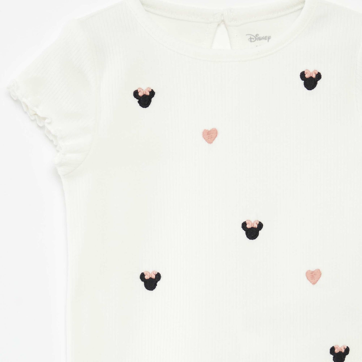 Ensemble t-shirt + legging côtelé 'Minnie' - 2 personnes BLANC