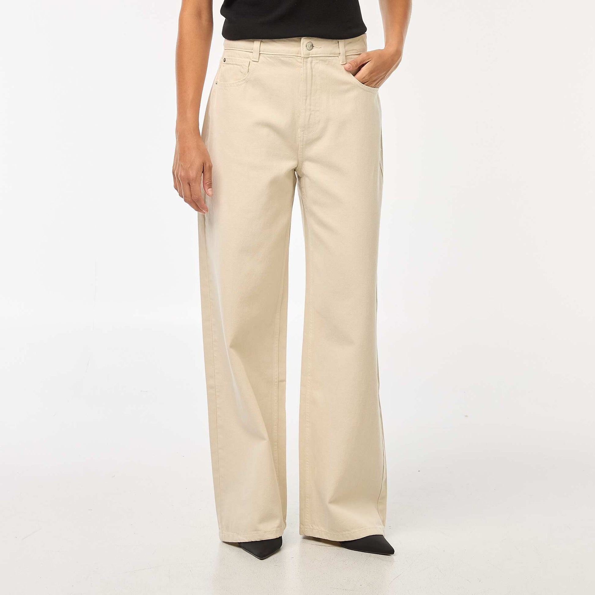 Jean Wide leg taille haute ECRU