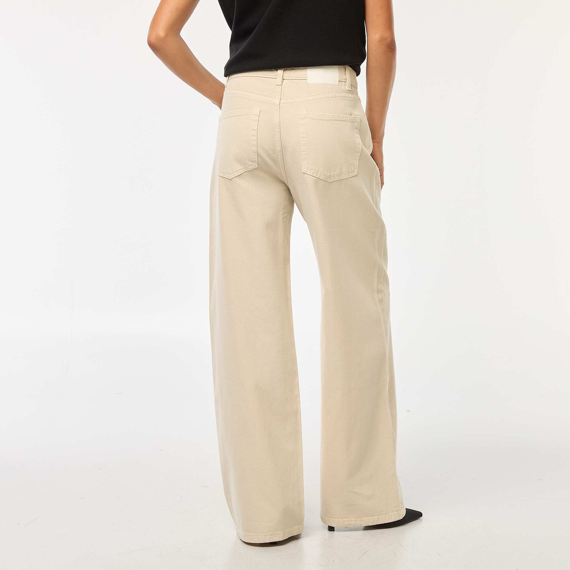 Jean Wide leg taille haute ECRU