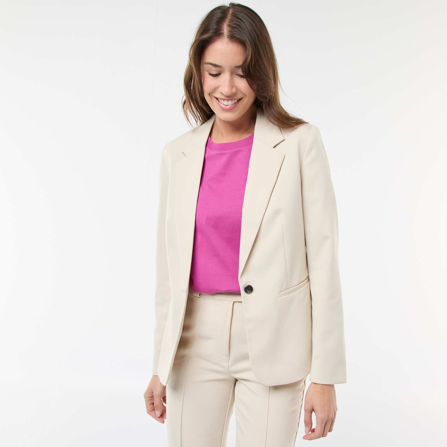 Veste de tailleur à manches longues BEIGE