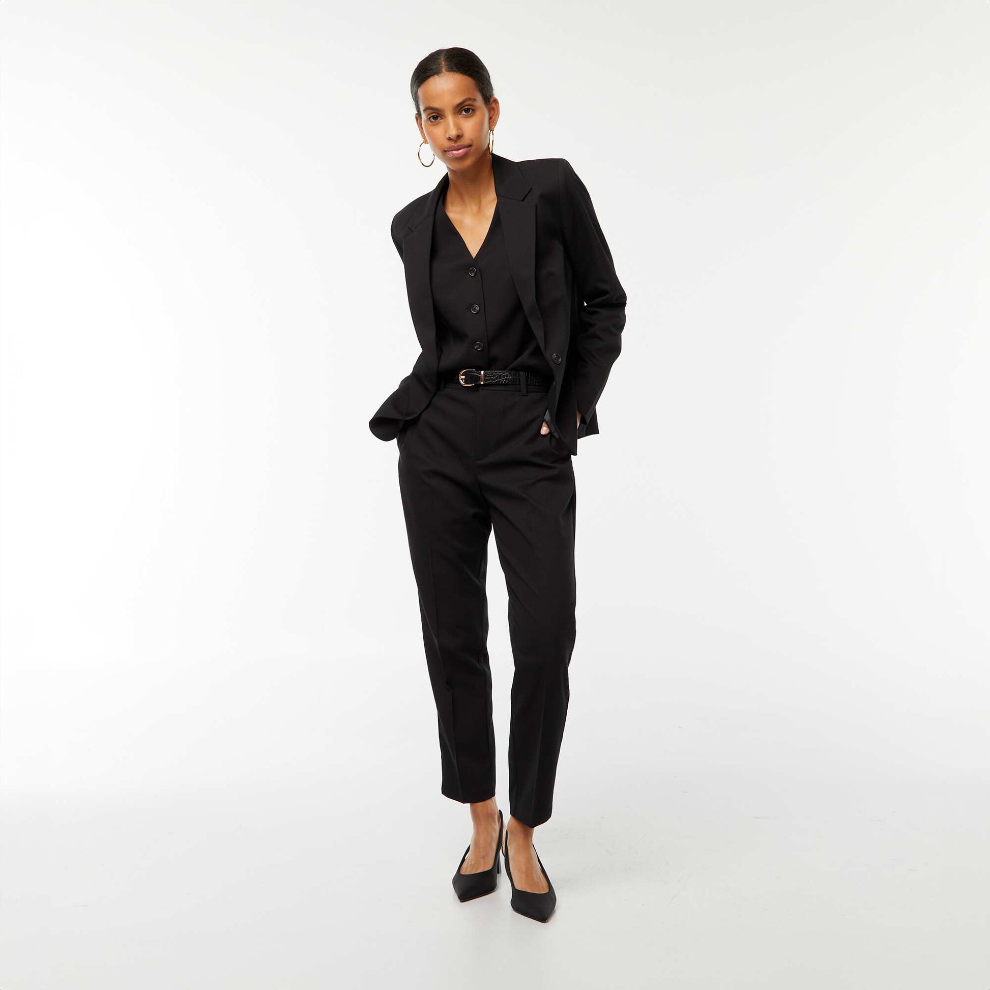 Veste de tailleur à manches longues NOIR