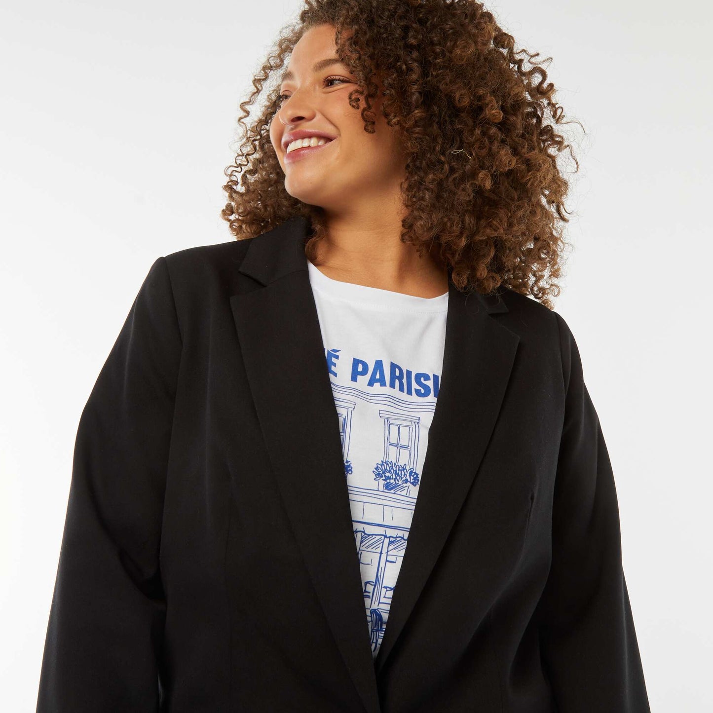 Veste de tailleur longue NOIR