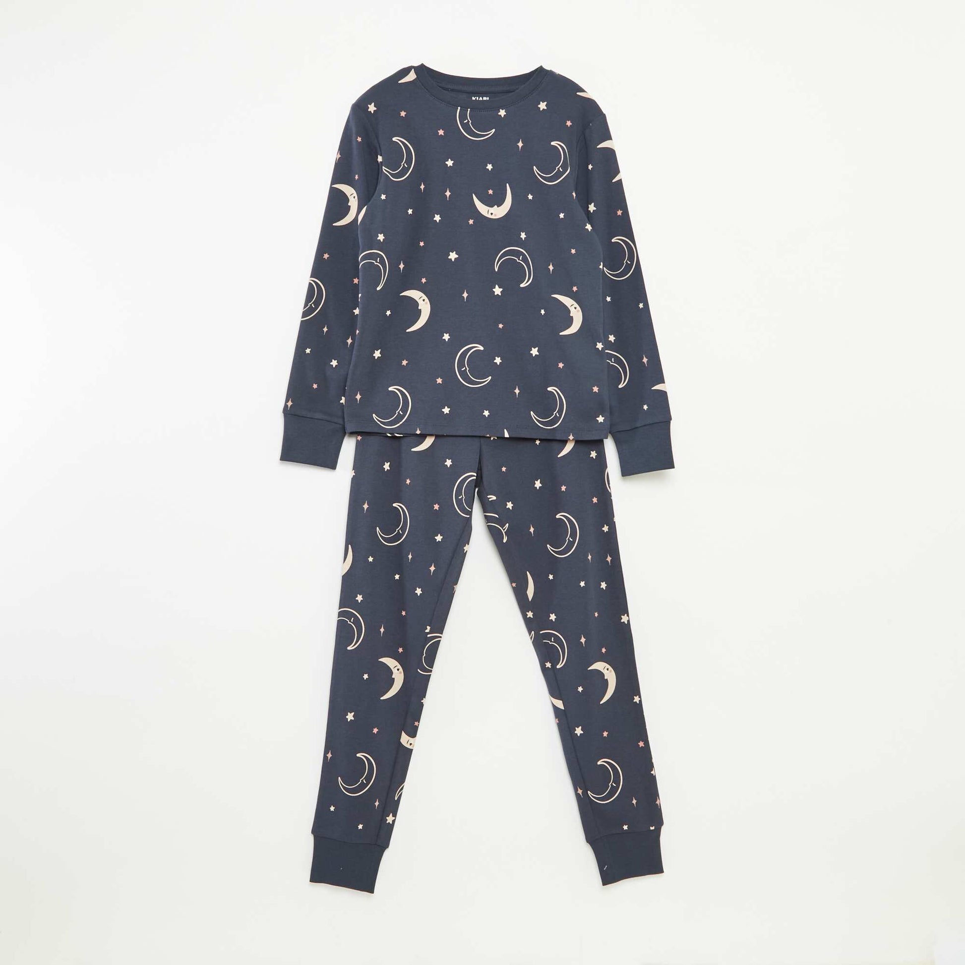 Ensemble de pyjama t-shirt + pantalon -  2 pièces NOIR