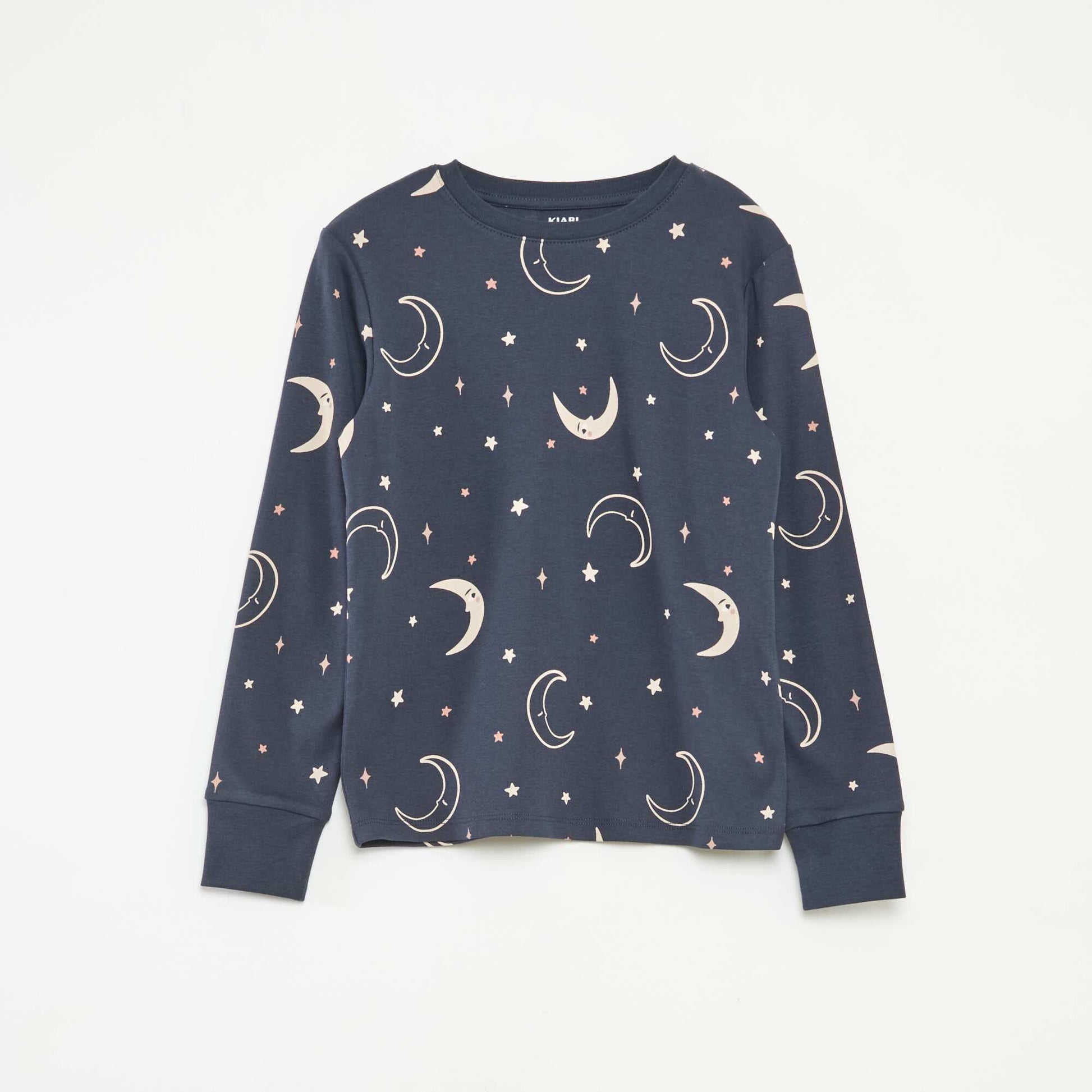 Ensemble de pyjama t-shirt + pantalon -  2 pièces NOIR