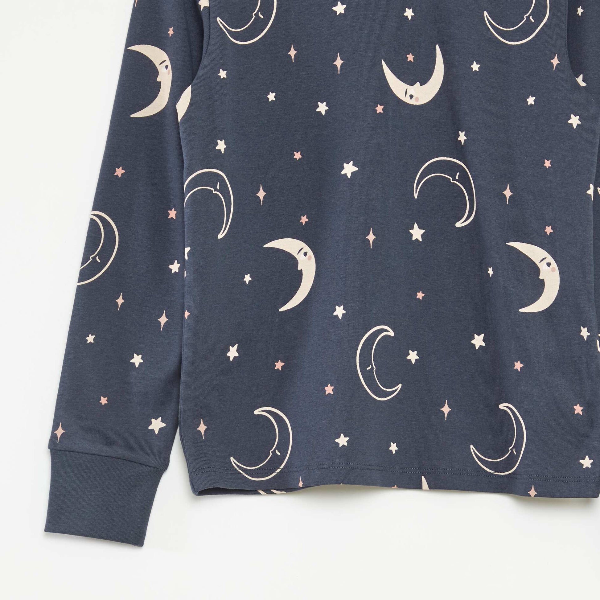 Ensemble de pyjama t-shirt + pantalon -  2 pièces NOIR