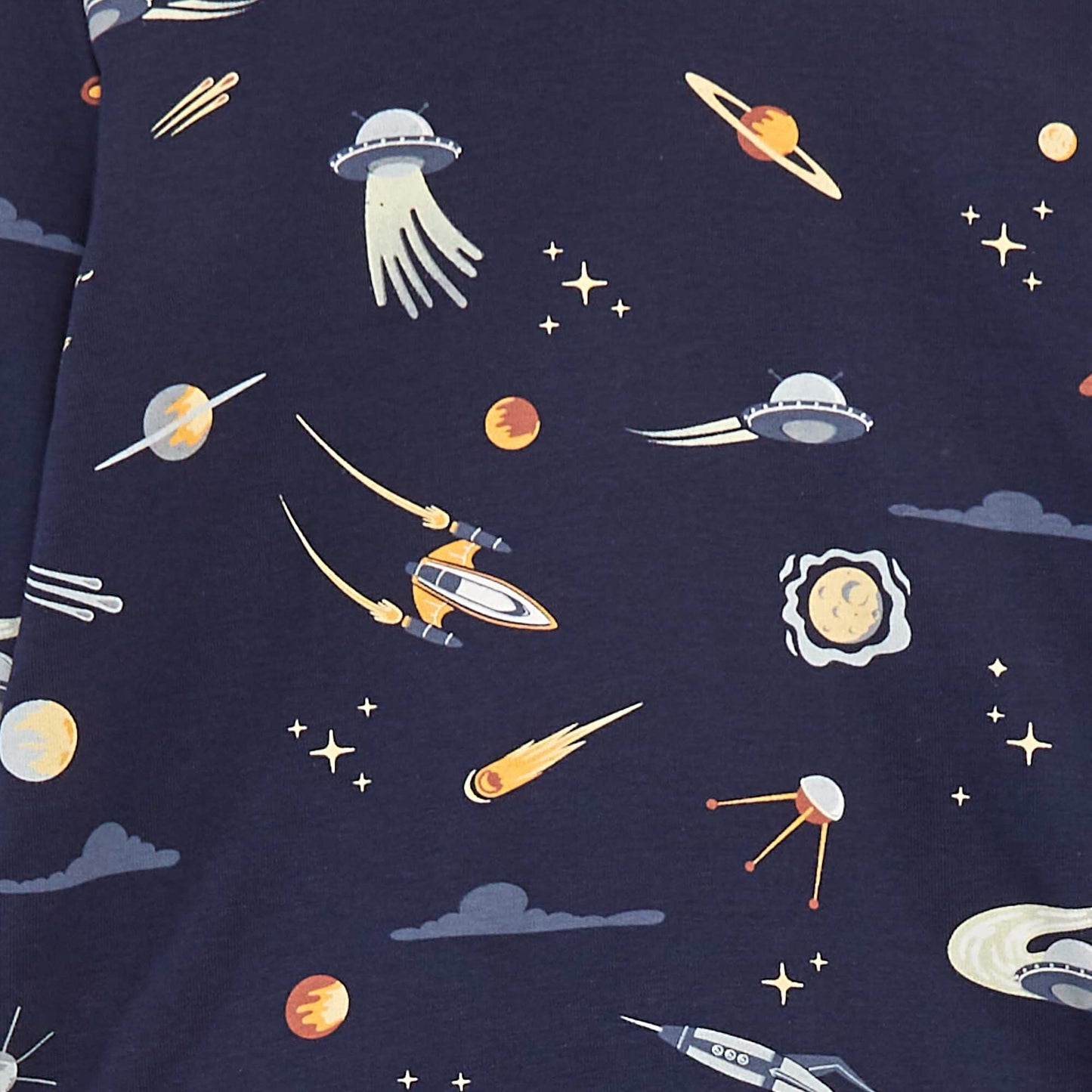 Ensemble pyjama long t-shirt + pantalon avec motif all over BLEU