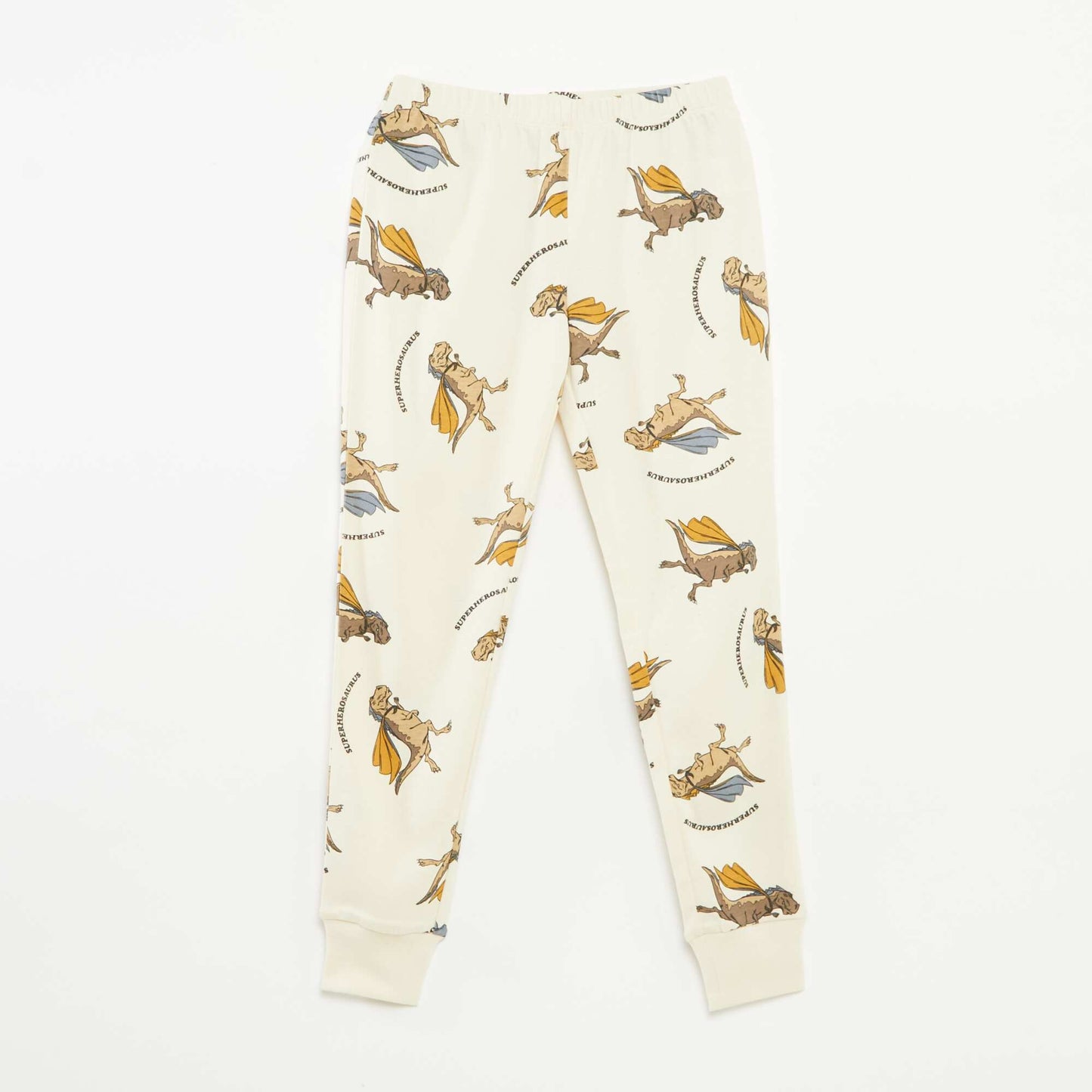 Ensemble pyjama long t-shirt + pantalon avec motif all over BEIGE