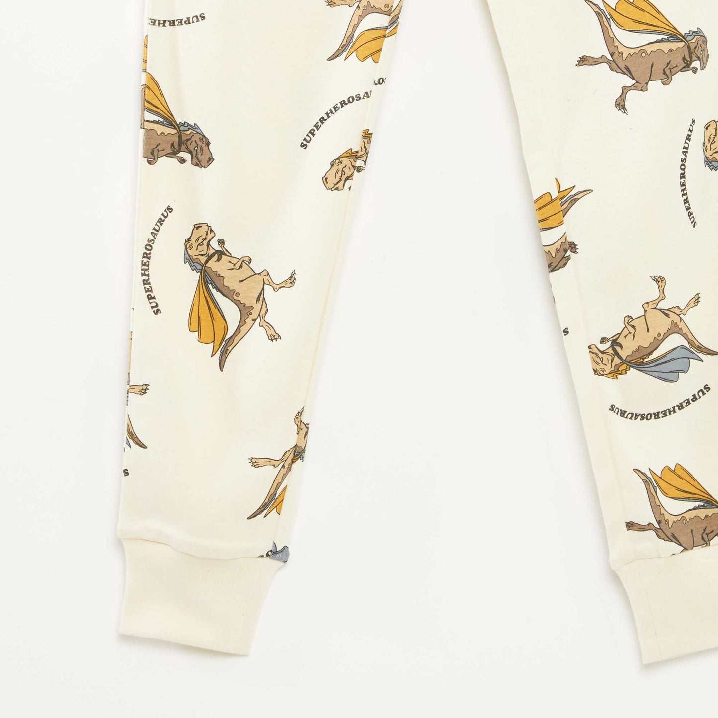 Ensemble pyjama long t-shirt + pantalon avec motif all over BEIGE