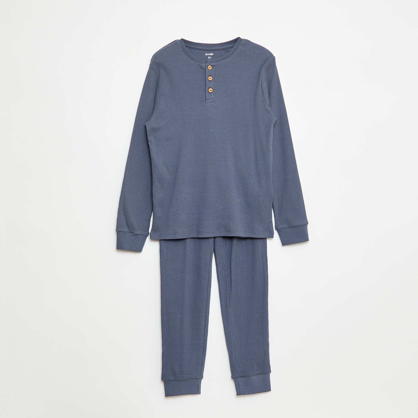 Ensemble de pyjama t-shirt + pantalon côtelés - 2 pièces GRIS