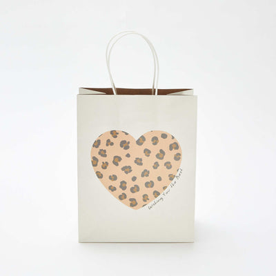 Pochette cadeau avec imprimé 'cœur' BEIGE