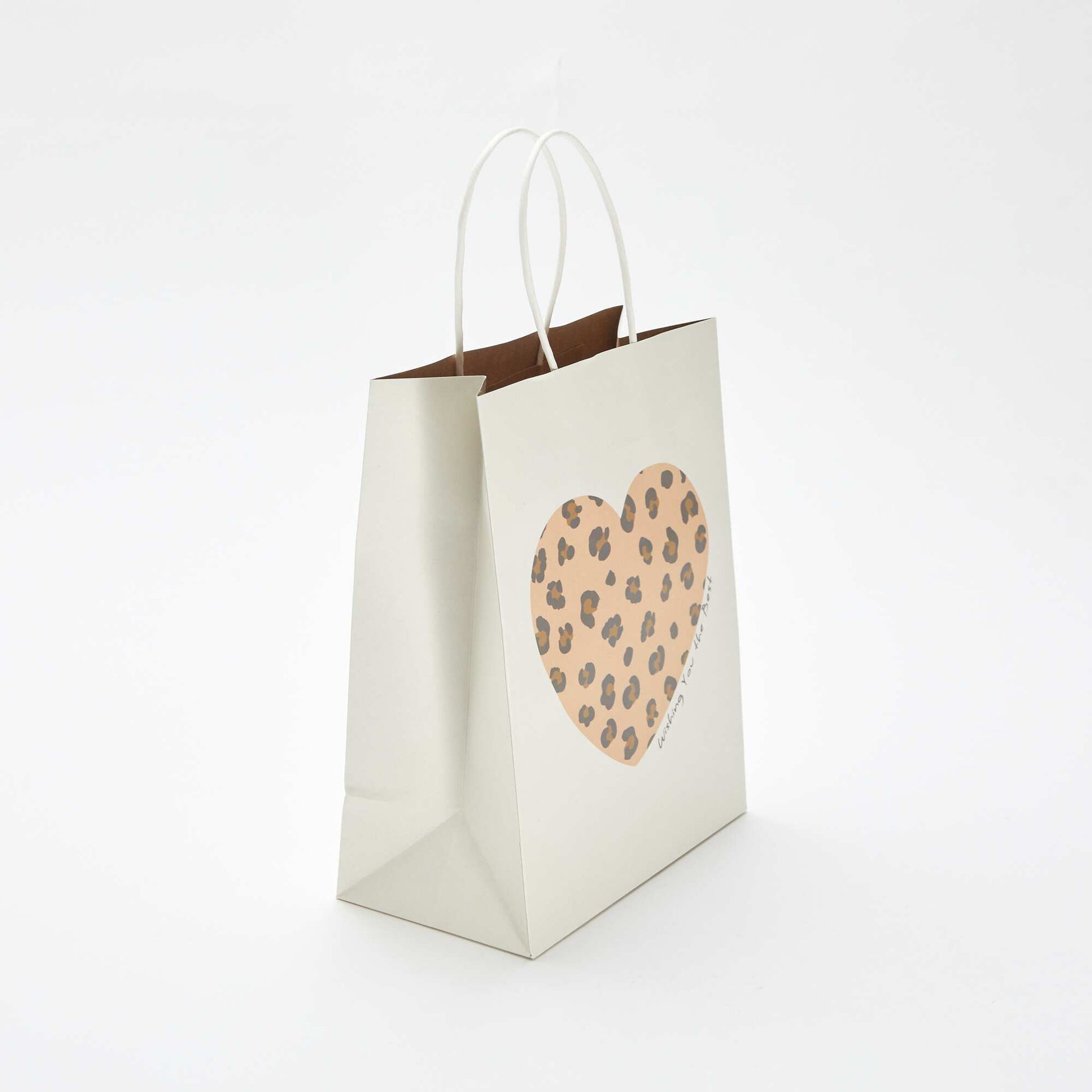 Pochette cadeau avec imprimé 'cœur' BEIGE