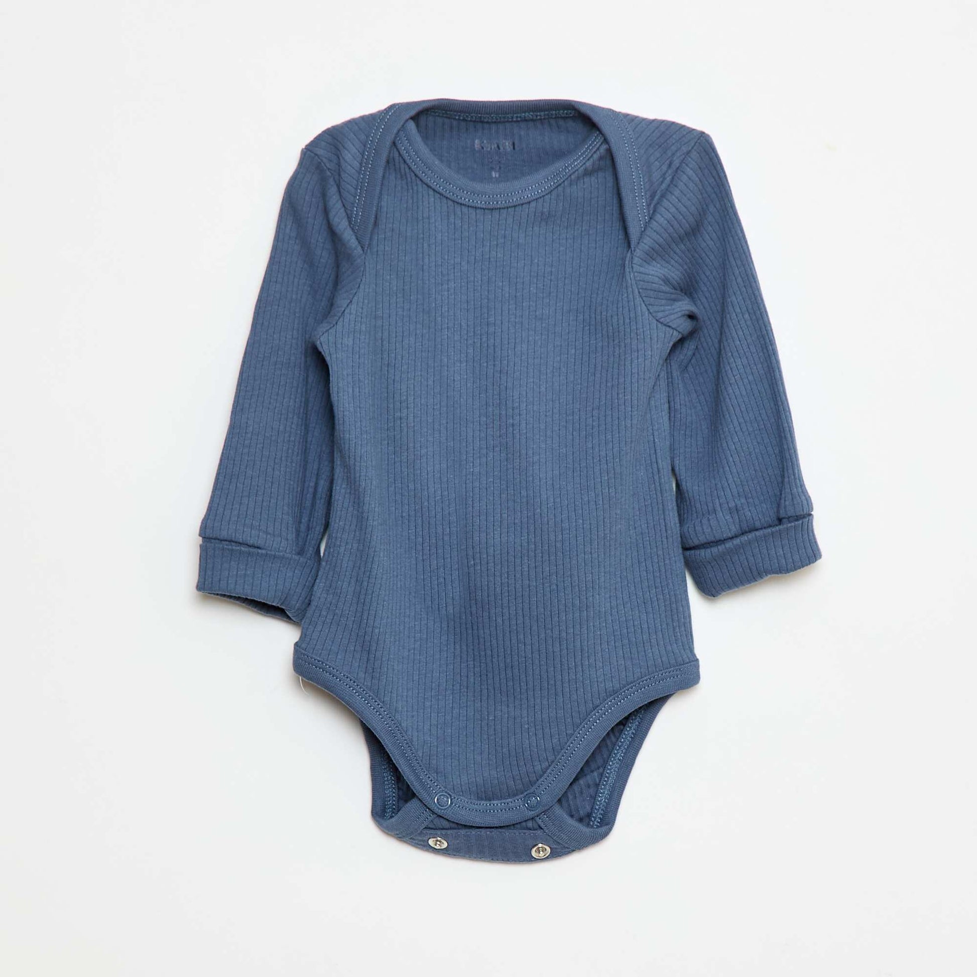 Lot de 3 bodies col US et manches longues BLEU