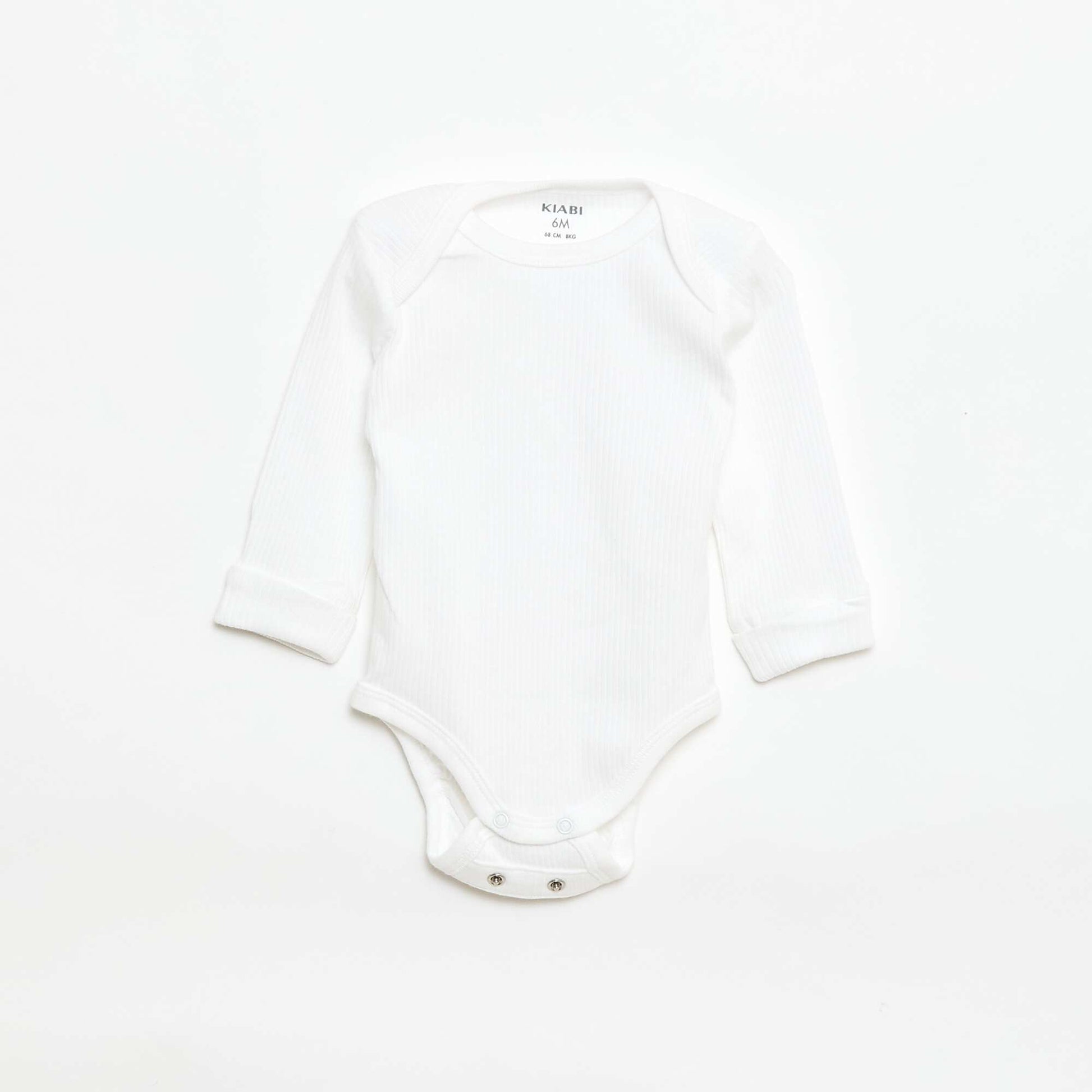 Lot de 3 bodies col US et manches longues BLANC
