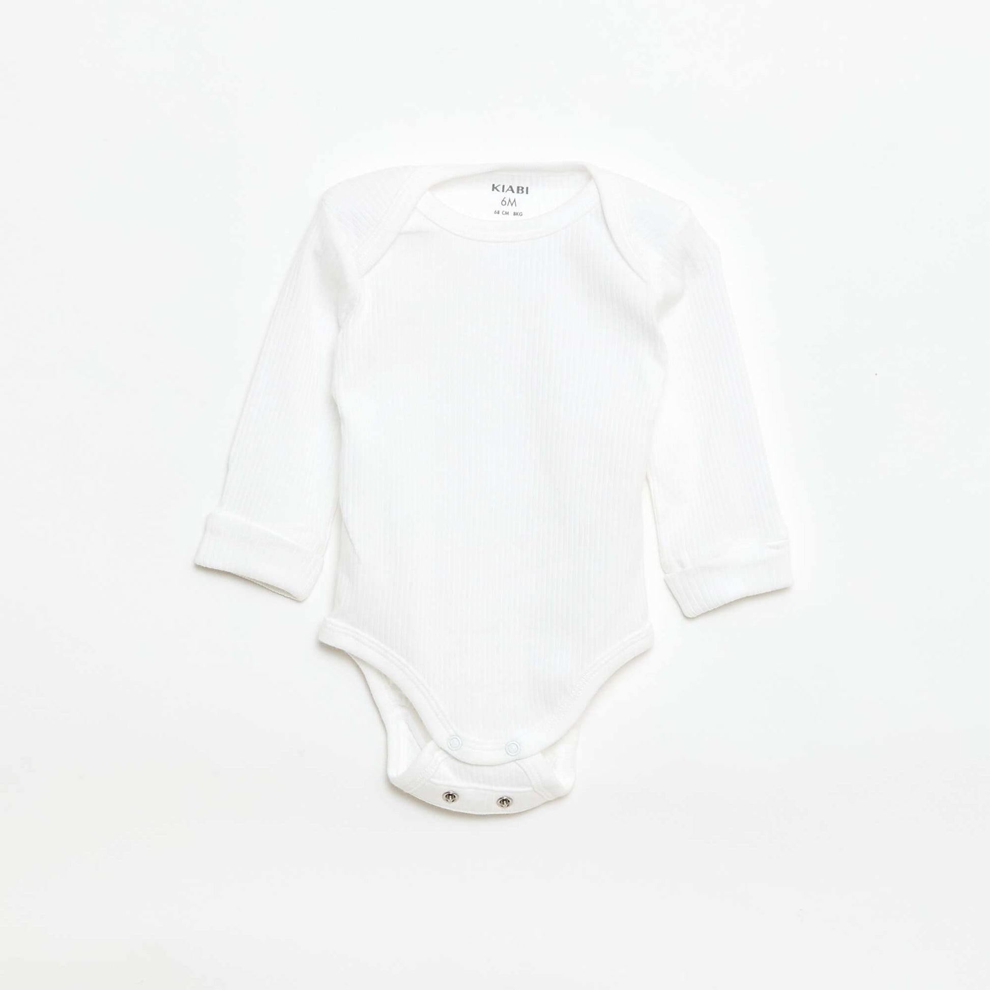 Lot de 3 bodies col US et manches longues BLANC