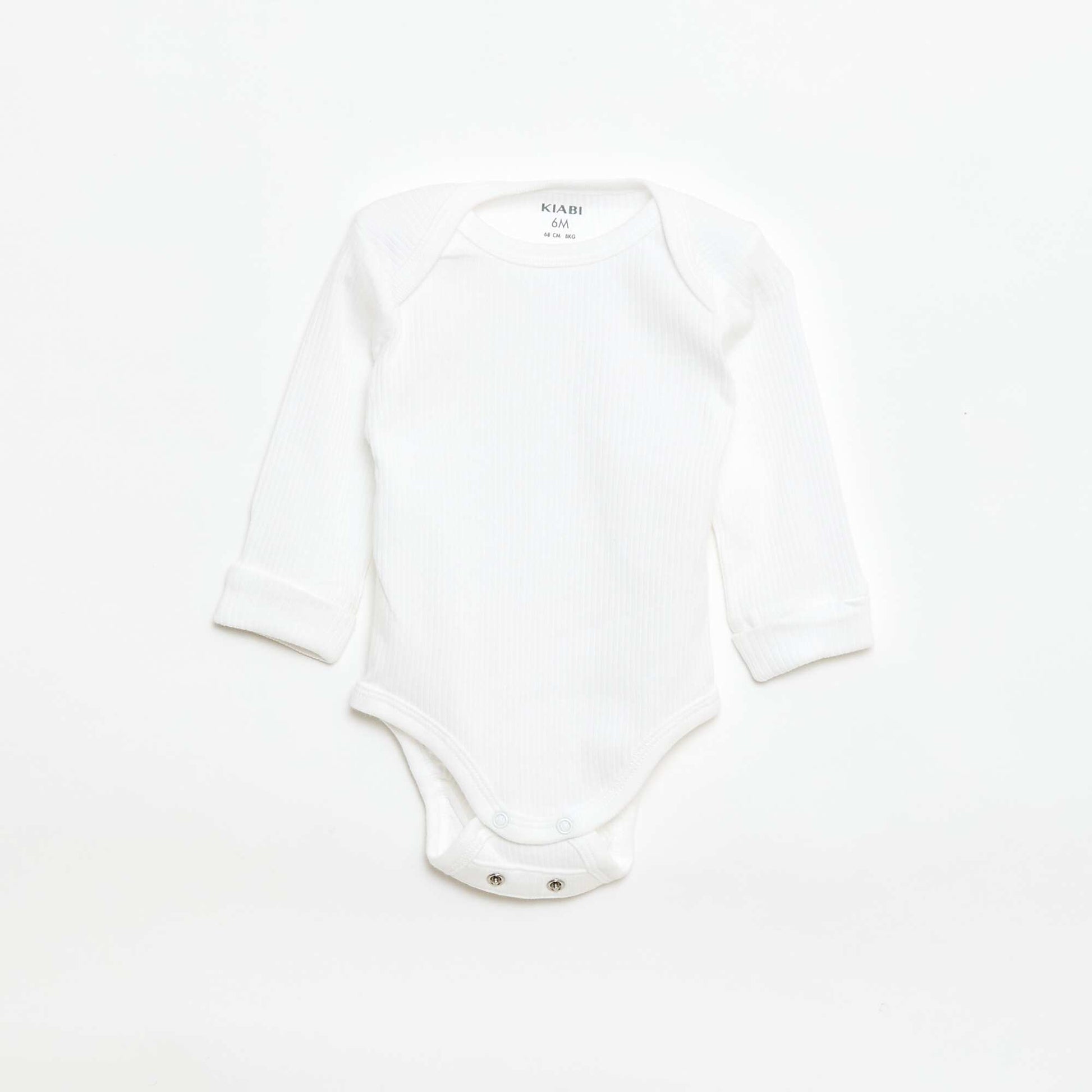 Lot de 3 bodies col US et manches longues BLANC