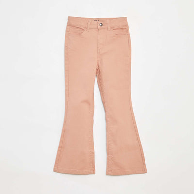 Pantalon flare en twill avec taille ajustable ROSE