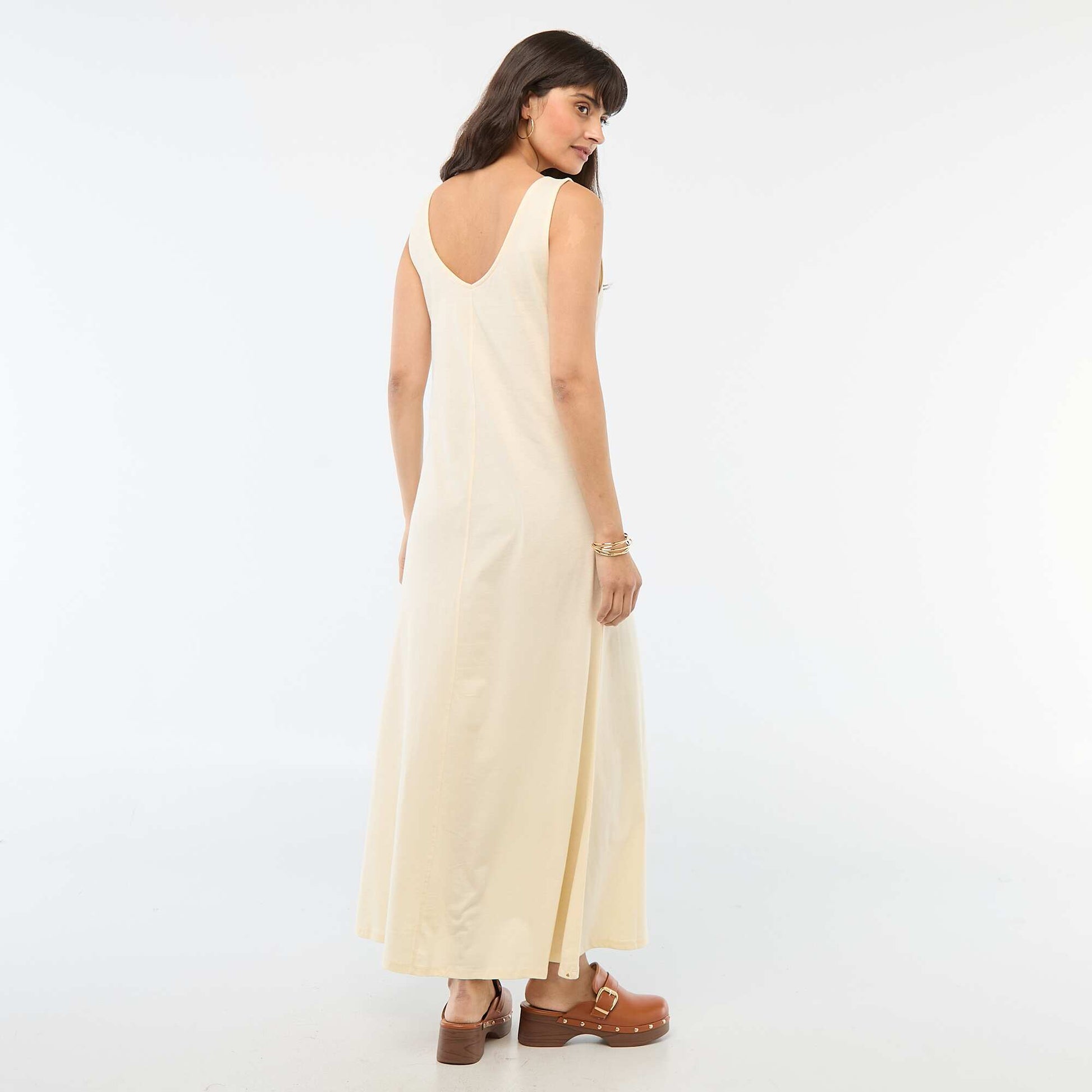 Robe débardeur longue JAUNE