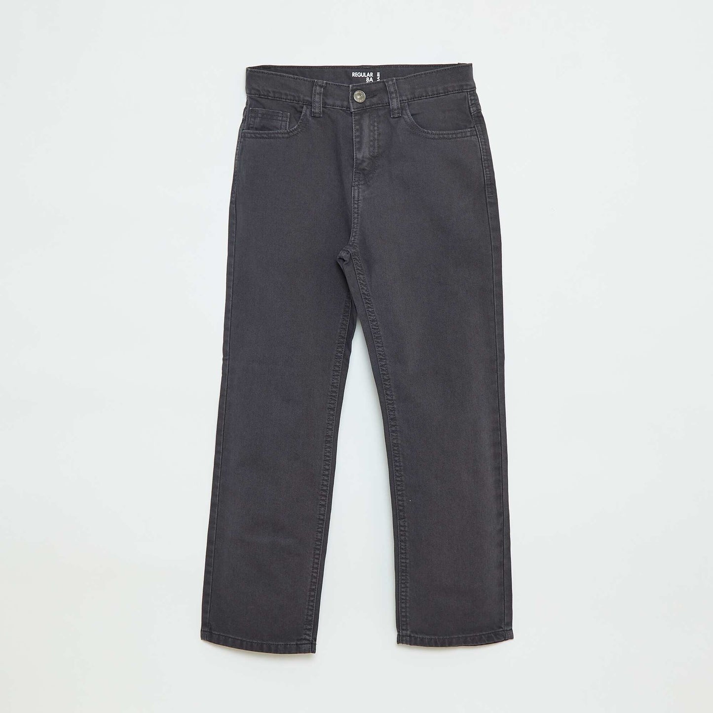 Pantalon droit - regular fit à 5 poches NOIR