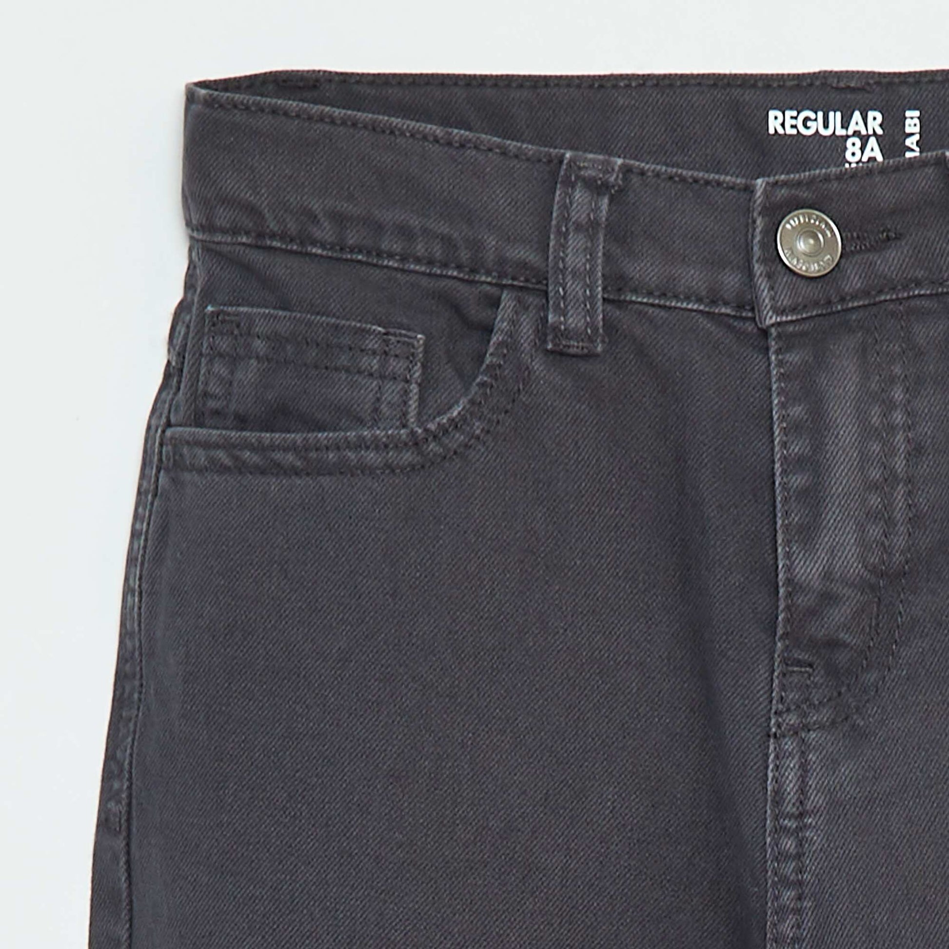Pantalon droit - regular fit à 5 poches NOIR