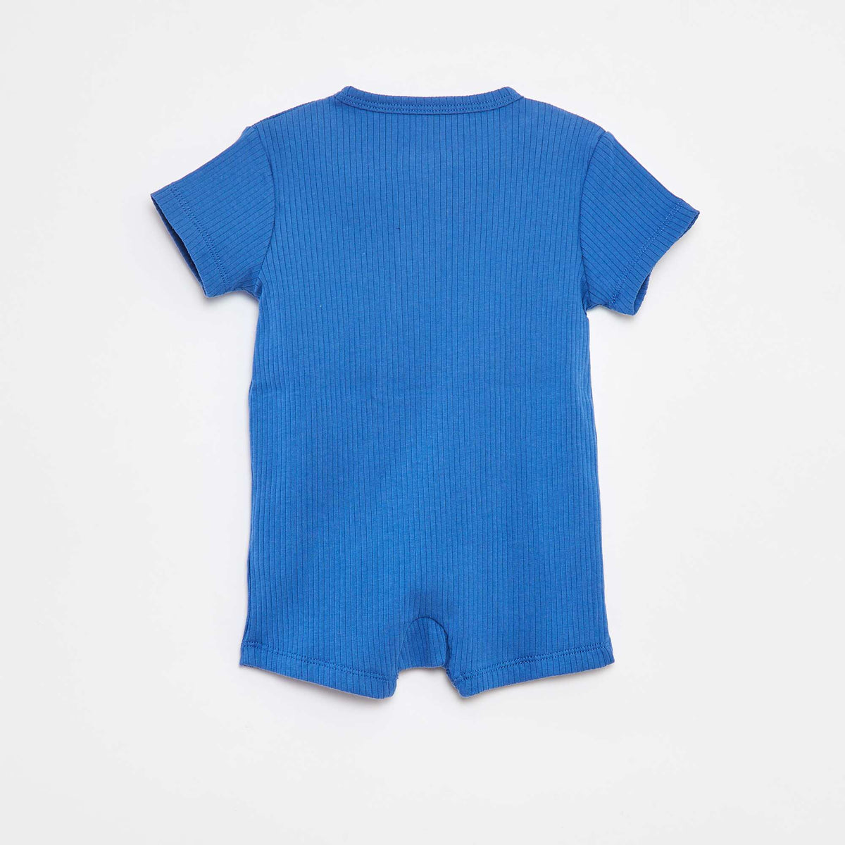 Pyjama dors-bien léger zippé à manches courtes BLEU