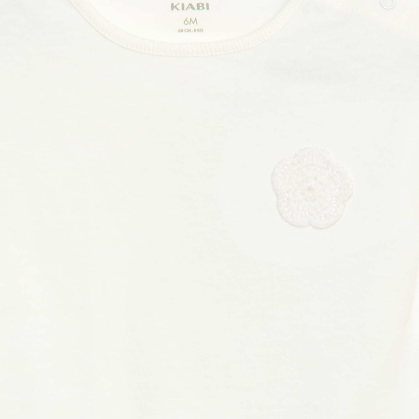 T-shirt en jersey avec ouverture pressionnée à l'épaule BLANC