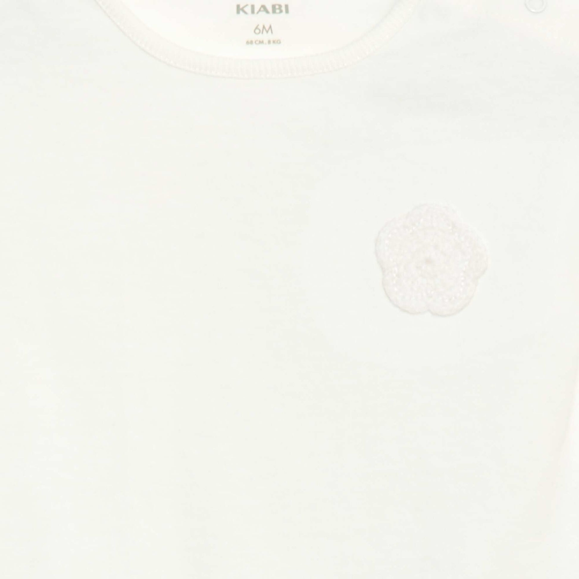 T-shirt en jersey avec ouverture pressionnée à l'épaule BLANC