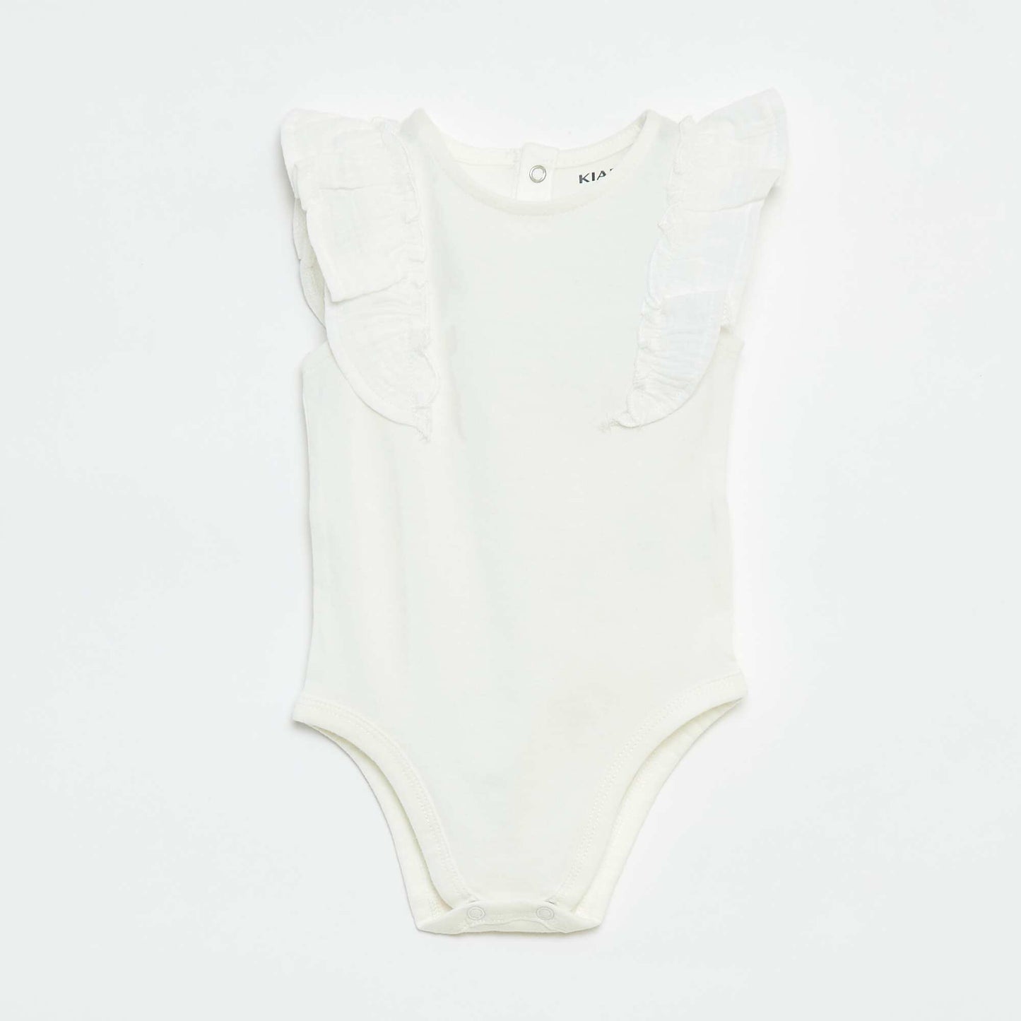 Body volanté sans manches BLANC