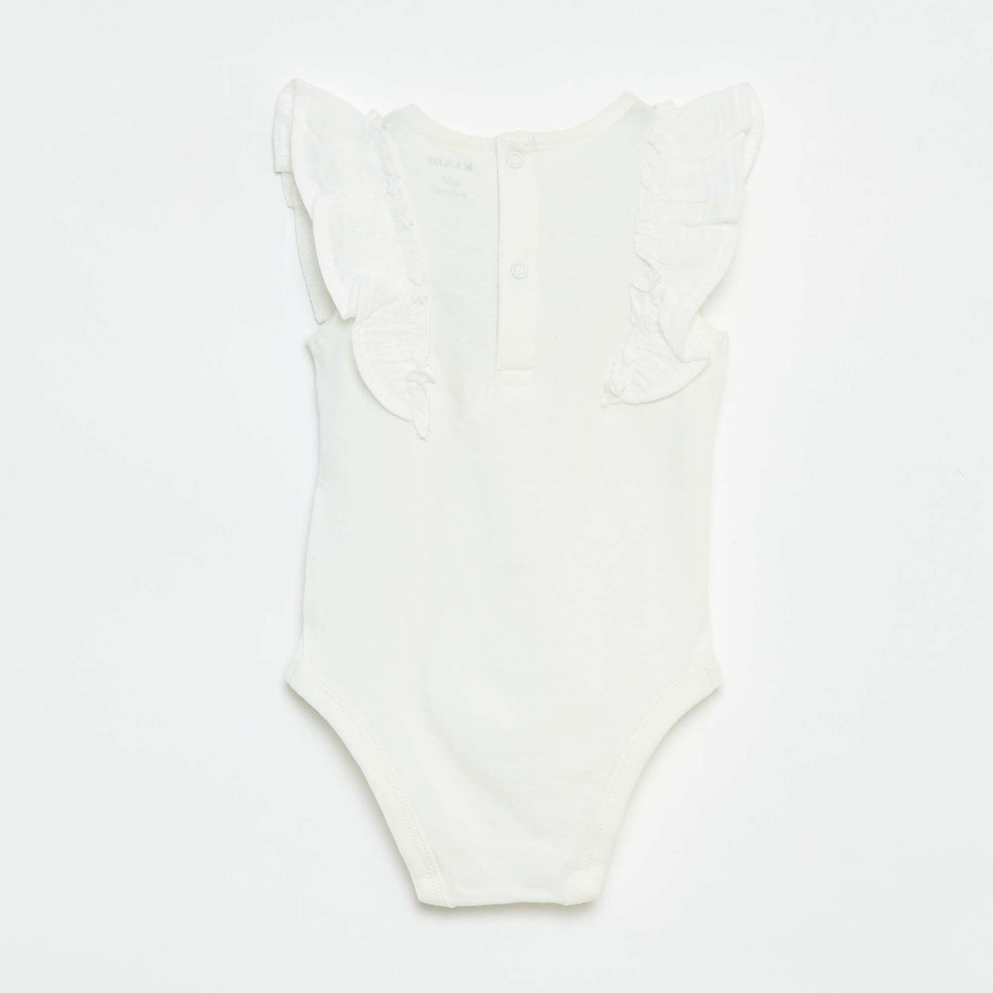 Body volanté sans manches BLANC