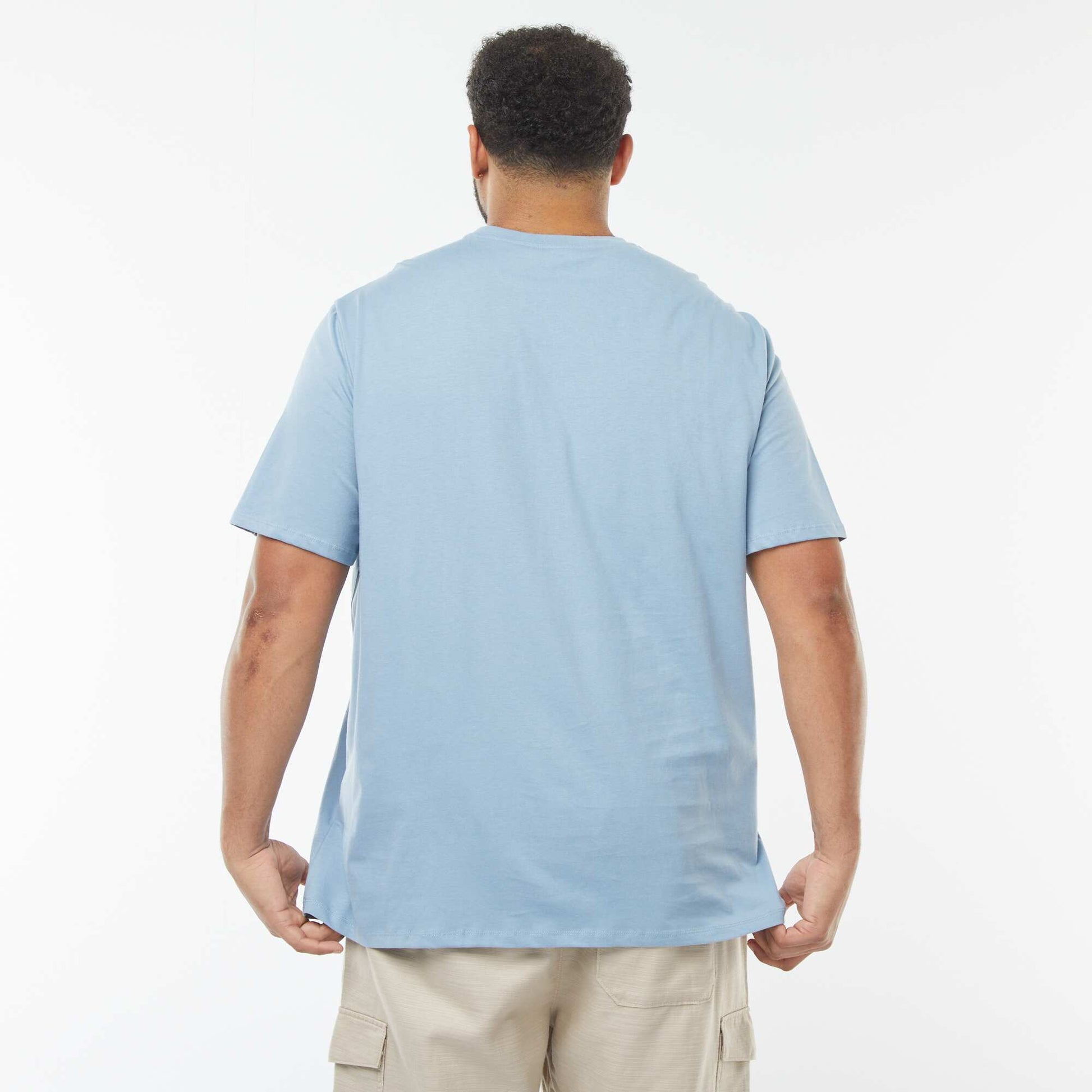 T-shirt manches courtes à motif BLEU