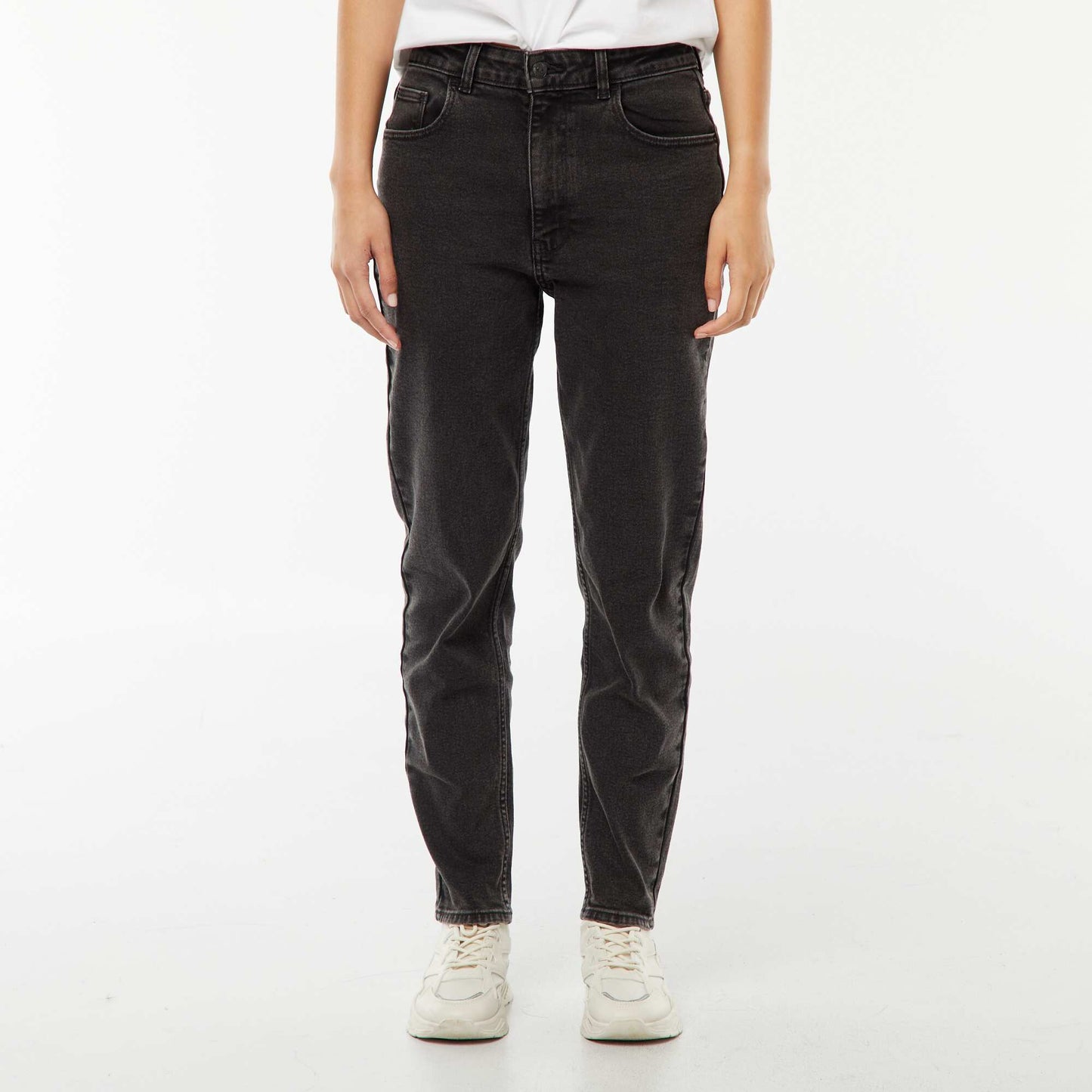 Jean coupe mom - L30 NOIR