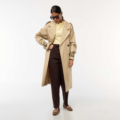 Trench mi-long léger BEIGE