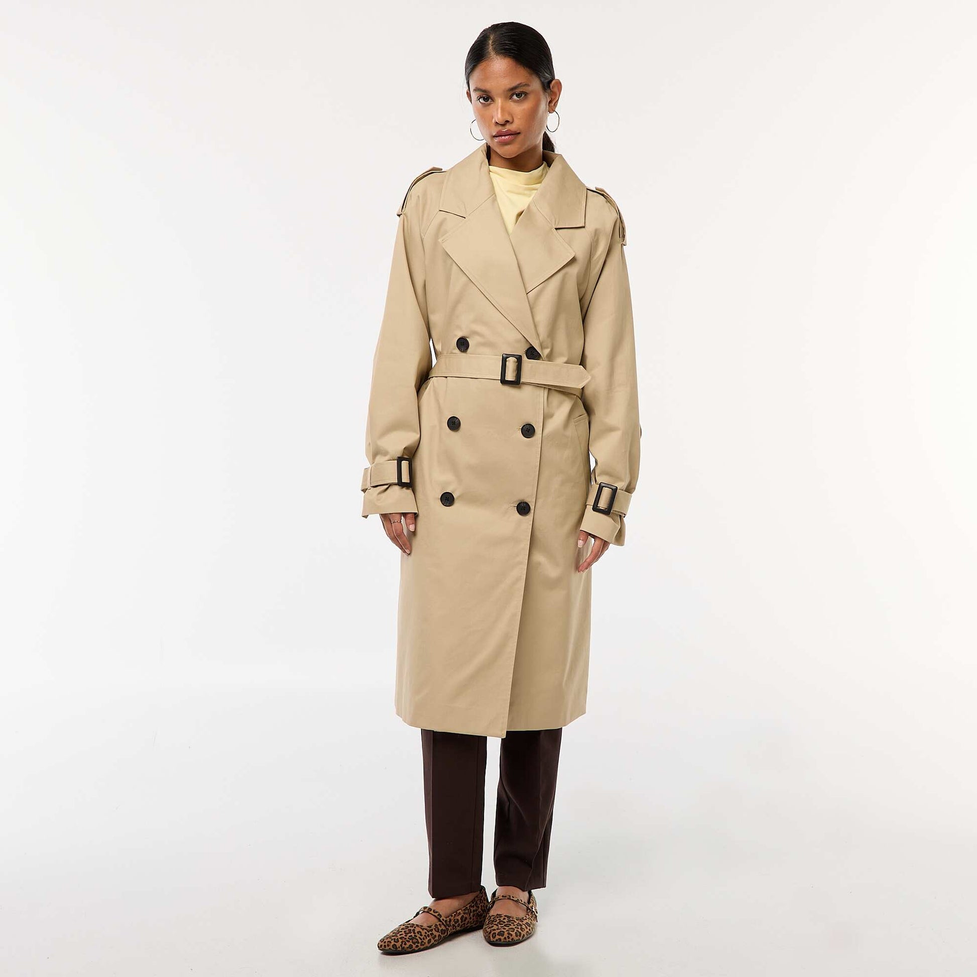 Trench mi-long léger BEIGE