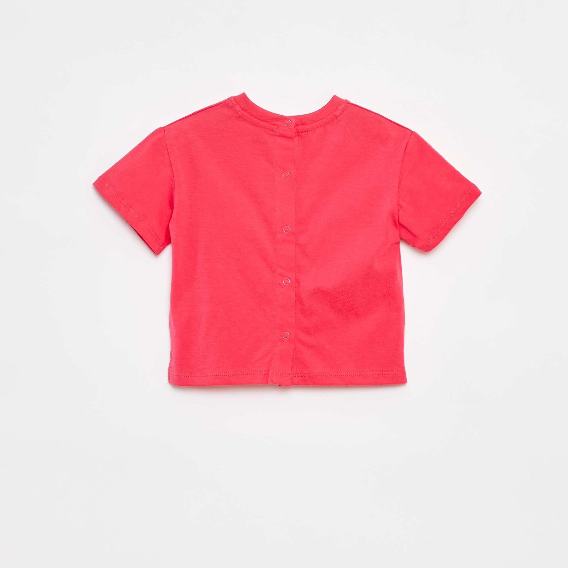 T-shirt loose et uni à manches courtes ROSE