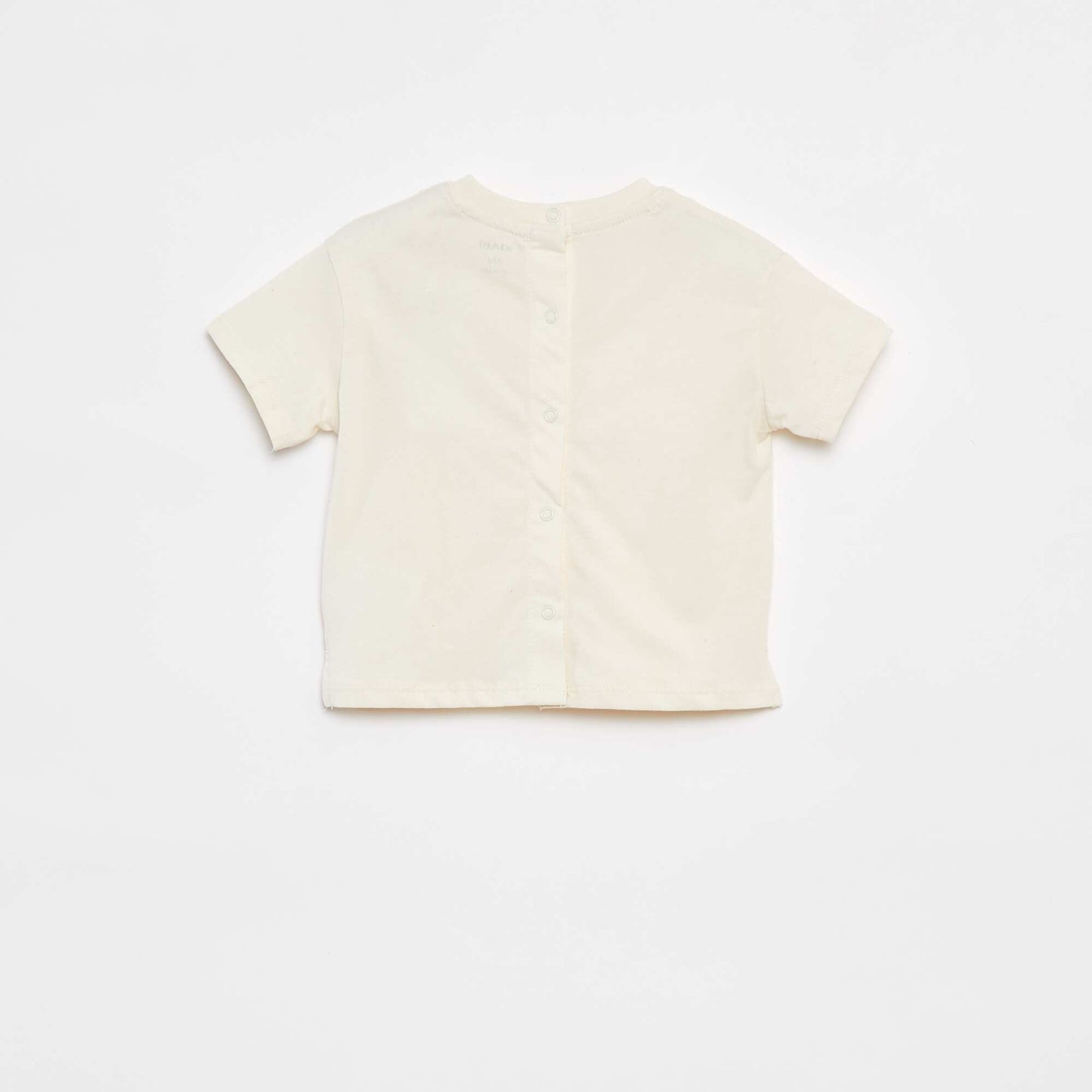 T-shirt loose et uni à manches courtes BLANC