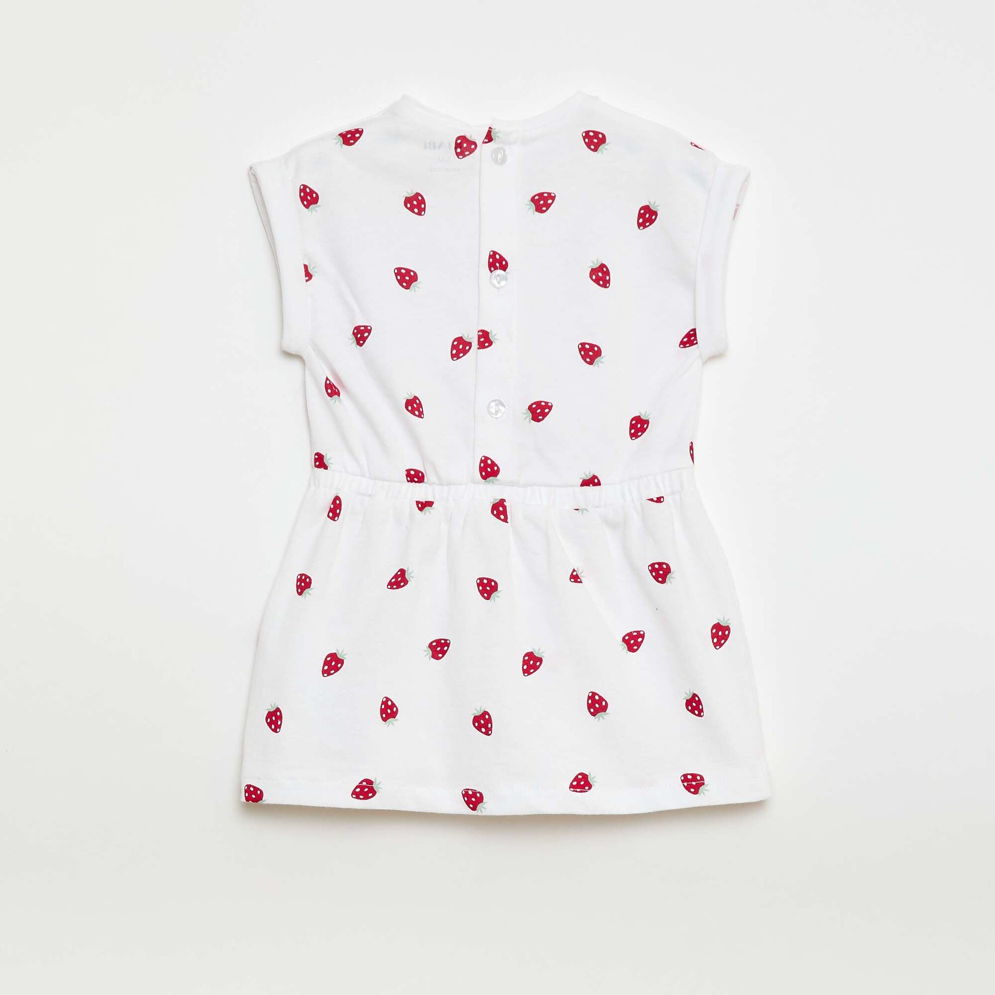 Robe manches courtes en jersey BLANC