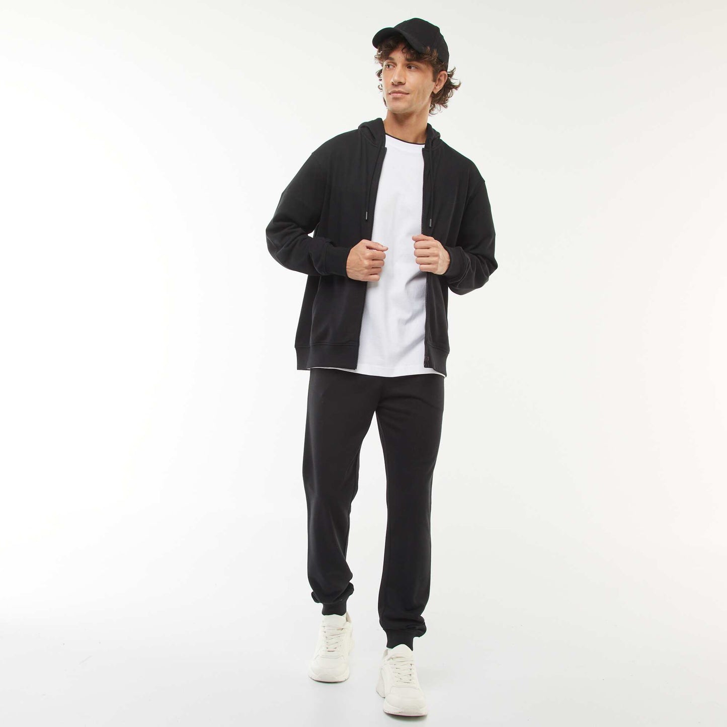 Pantalon jogging léger uni NOIR