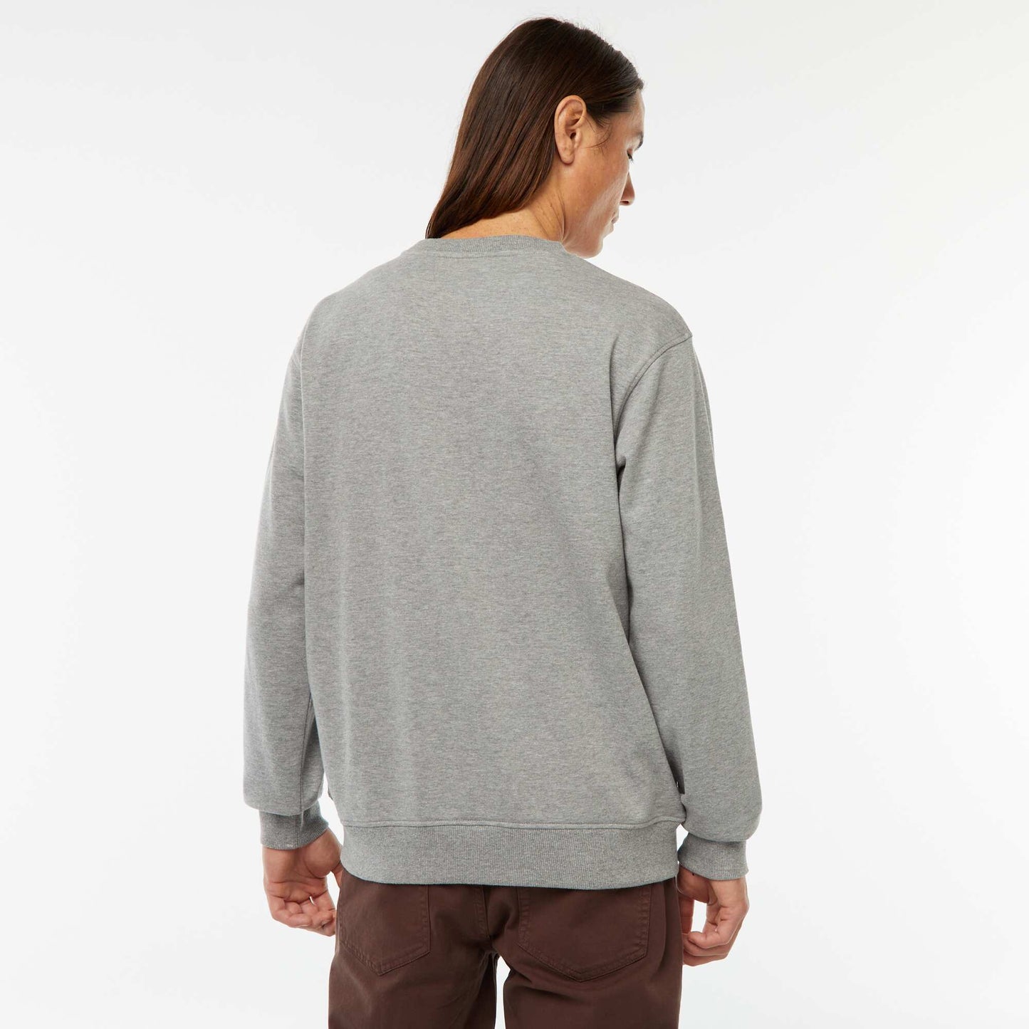 Sweat uni en molleton léger GRIS