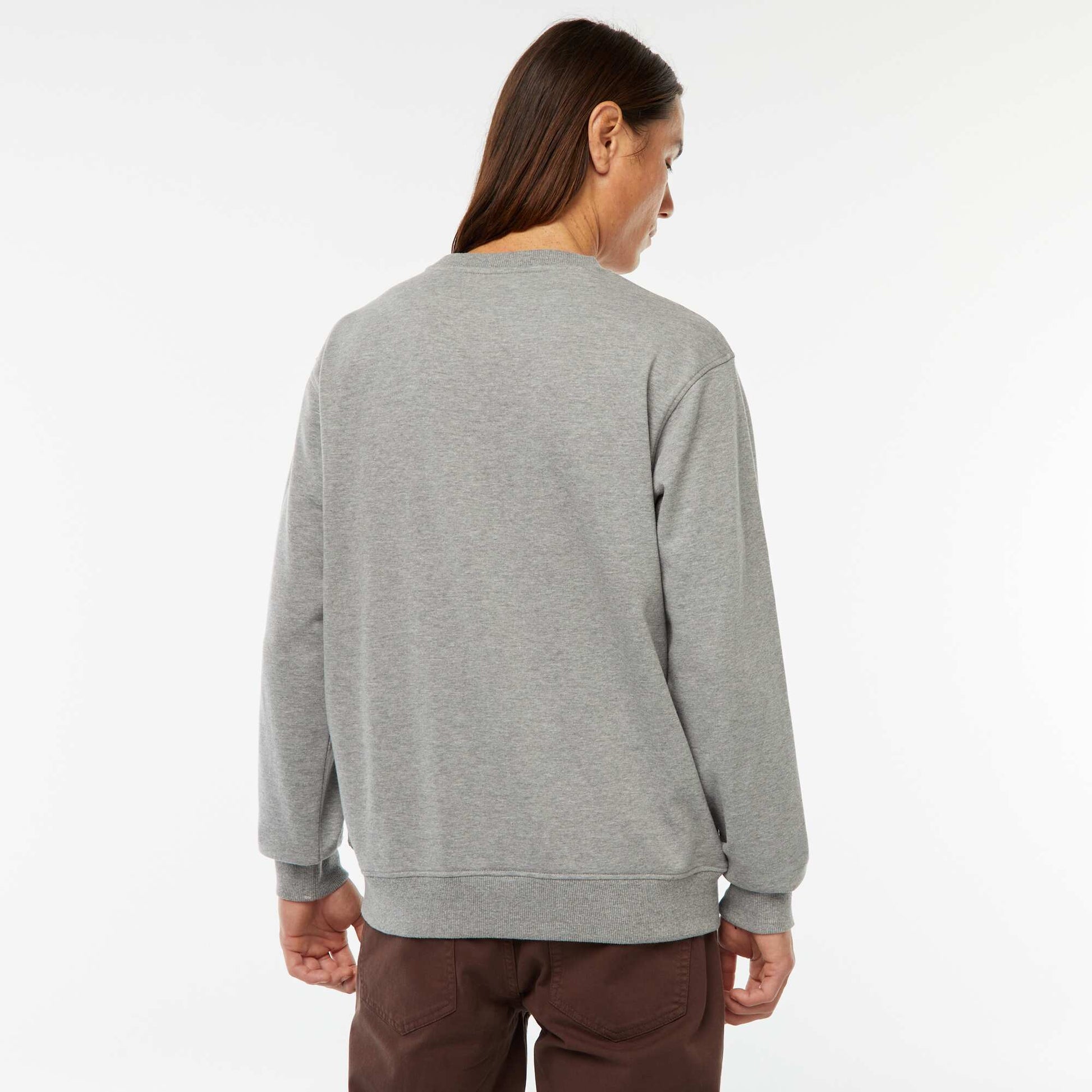 Sweat uni en molleton léger GRIS
