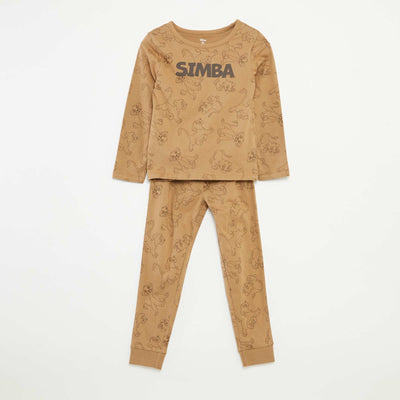 Ensemble de pyjama long t-shirt + pantalon 'Disney' - 2 pièces BEIGE