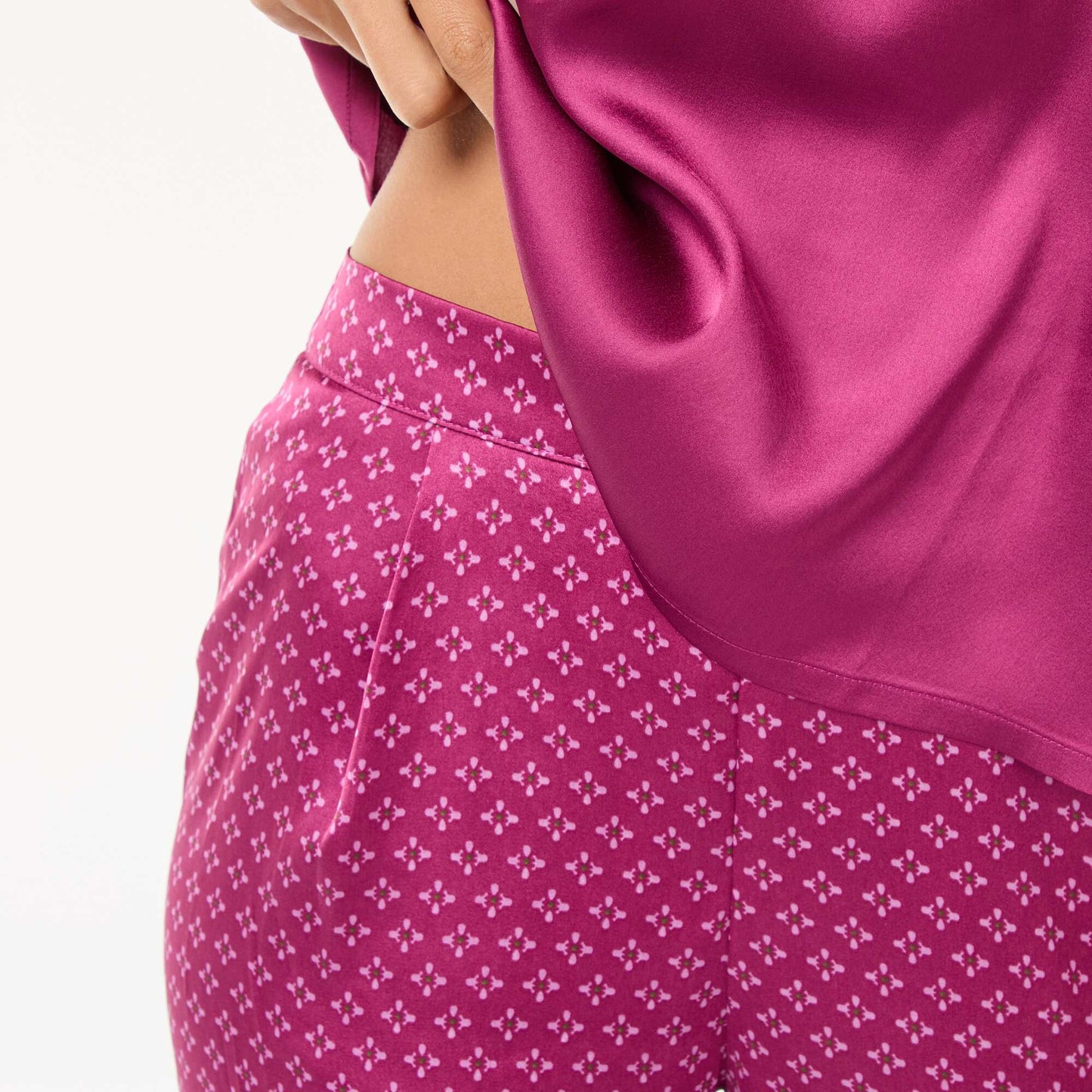Ensemble pyjama débardeur + pantalon satiné - 2 pièces VIOLET