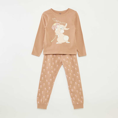 Pyjama 'Bambi' 'Disney' long - 2 pièces BEIGE